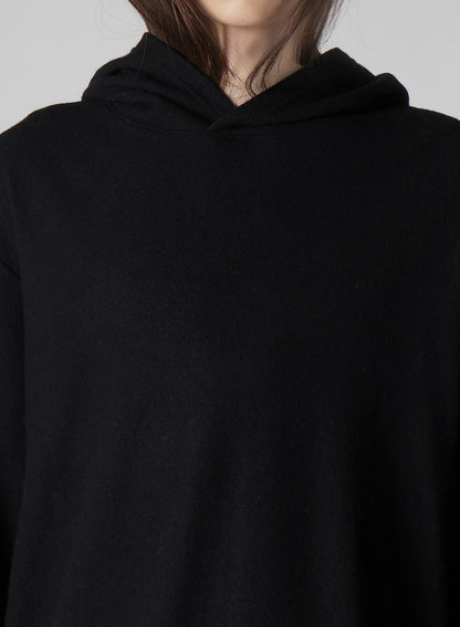 SUPER 120 WOOL SINGLE JERSEY HOODED LS TEE