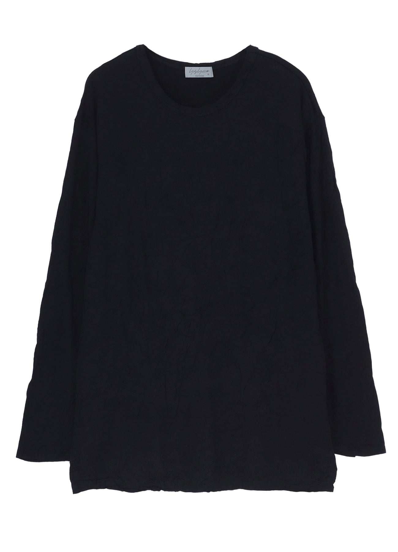 WASHABLE WOOL JERSEY ROUND NECK LONG SLV T