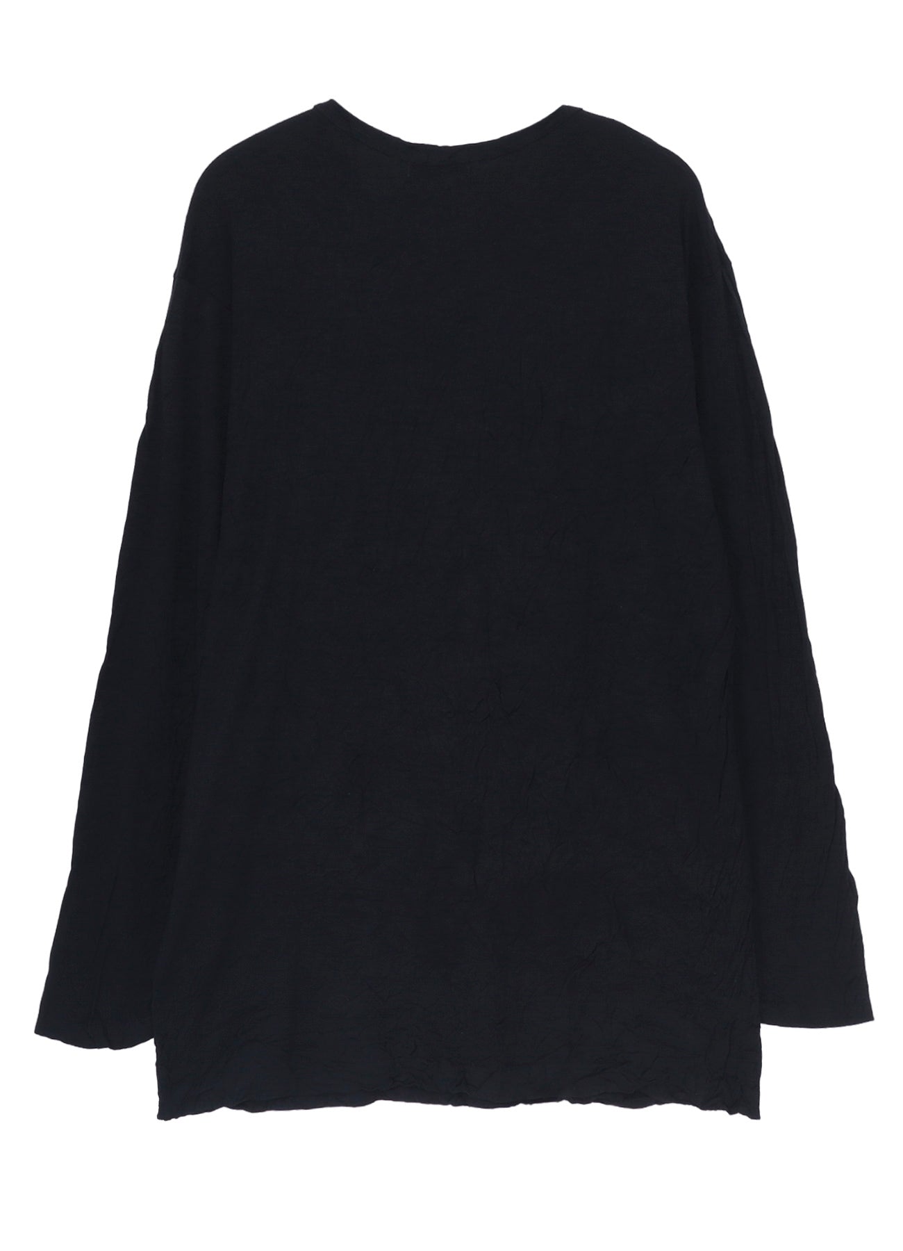 WASHABLE WOOL JERSEY ROUND NECK LONG SLV T