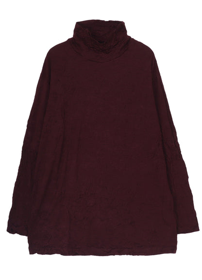 WASHABLE WOOL JERSEY TURTLE NECK LONG SLV T