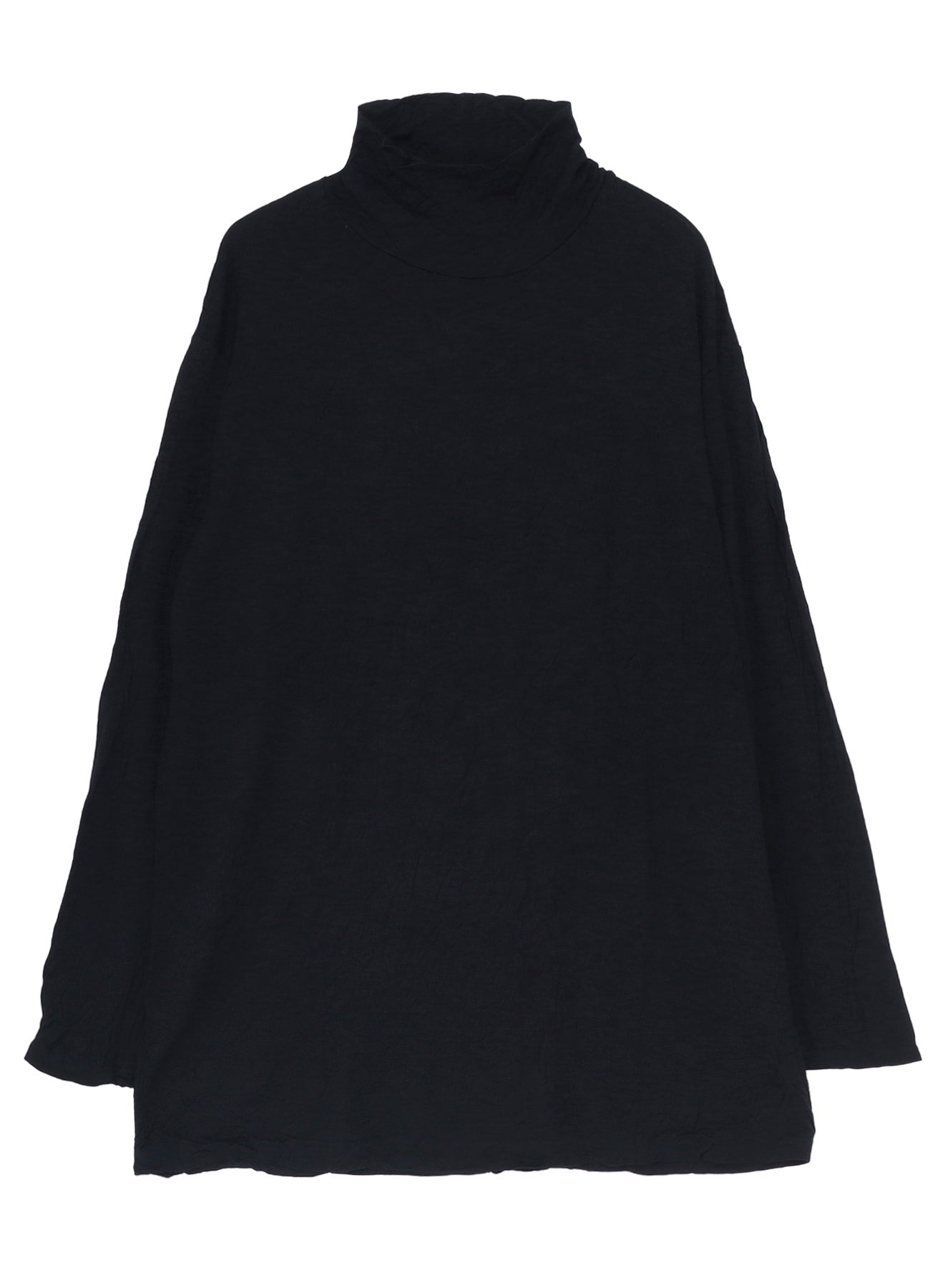 WASHABLE WOOL JERSEY TURTLE NECK LONG SLV T