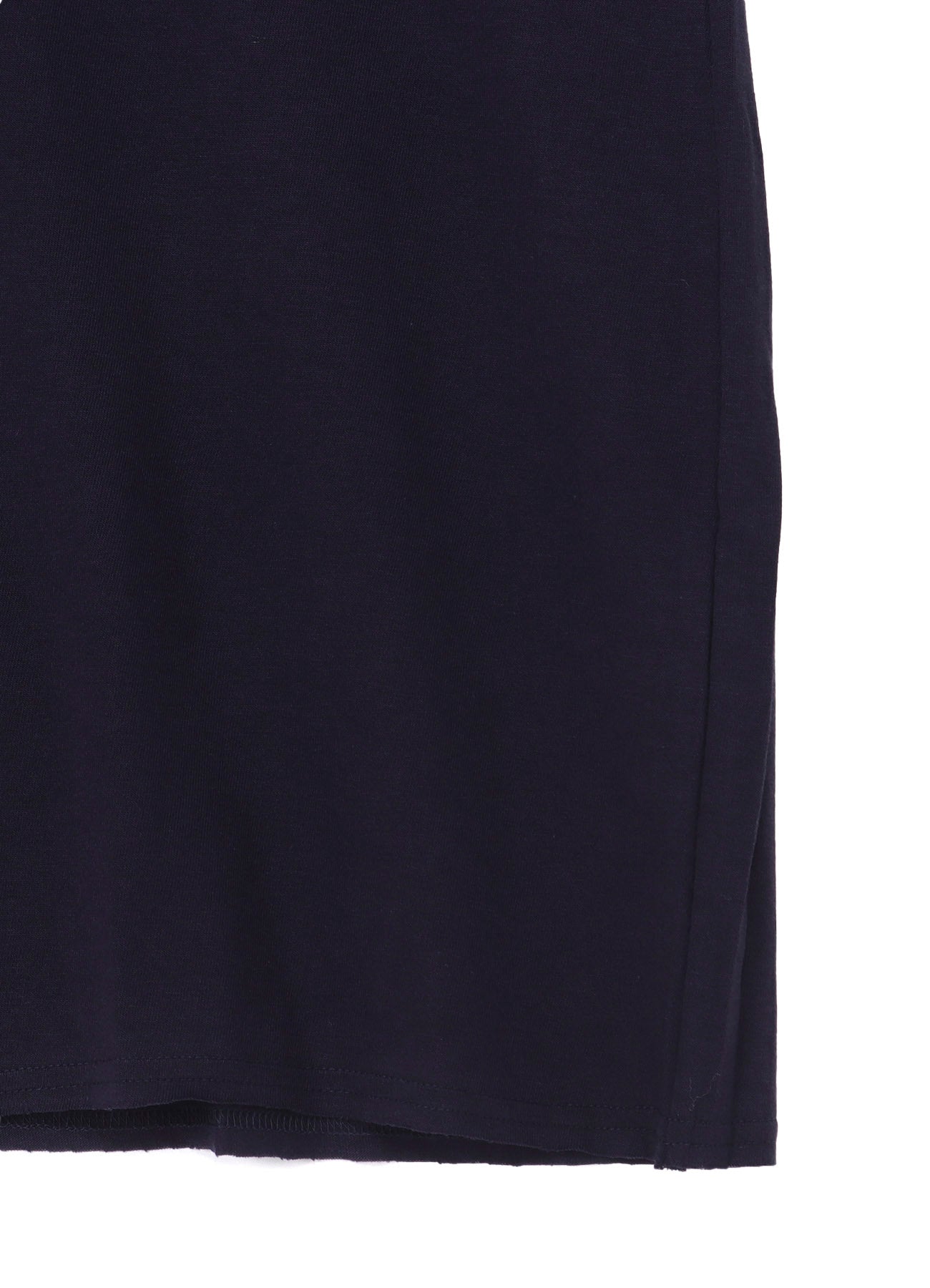WOOL MIX SINGLE JERSEY SLIT ROUND NECK T