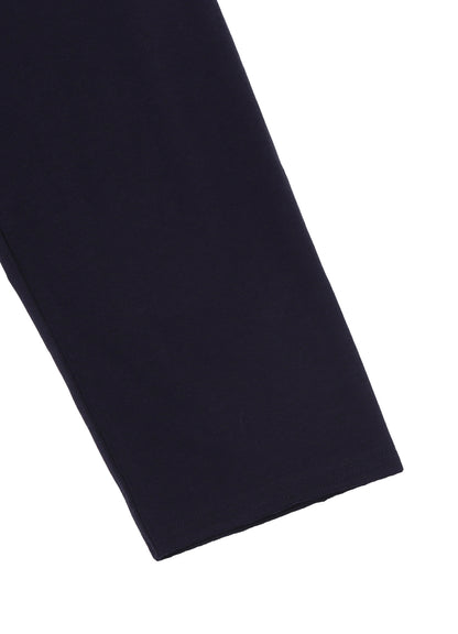 WOOL MIX SINGLE JERSEY SLIT ROUND NECK T