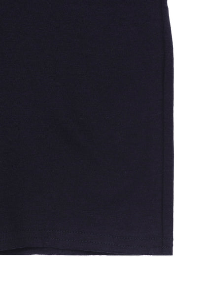 WOOL MIX SINGLE JERSEY SLIT ROUND NECK T