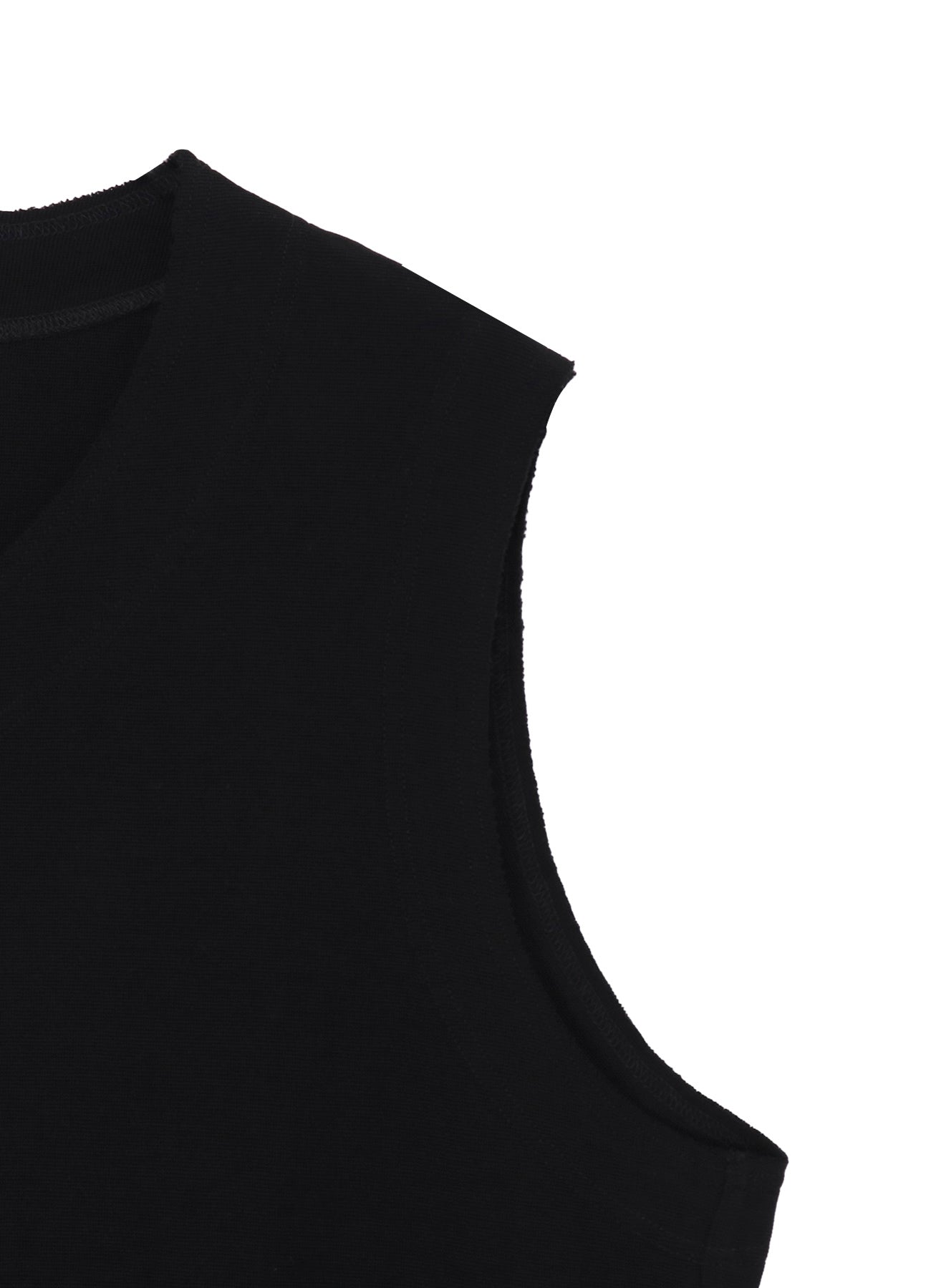 PURL STITCH RAW EDGE VEST