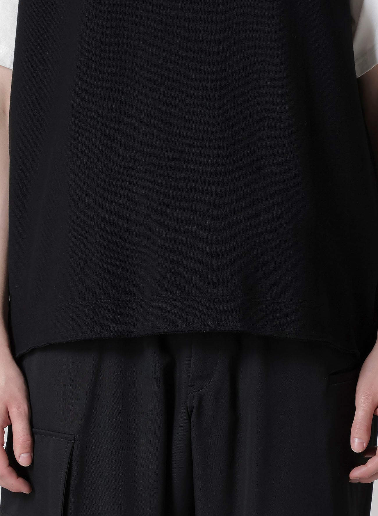 PURL STITCH RAW EDGE VEST