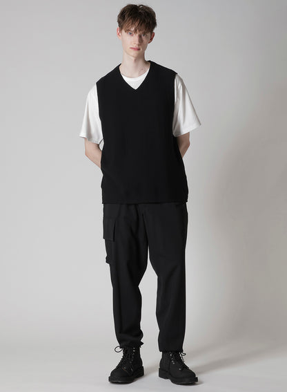 PURL STITCH RAW EDGE VEST