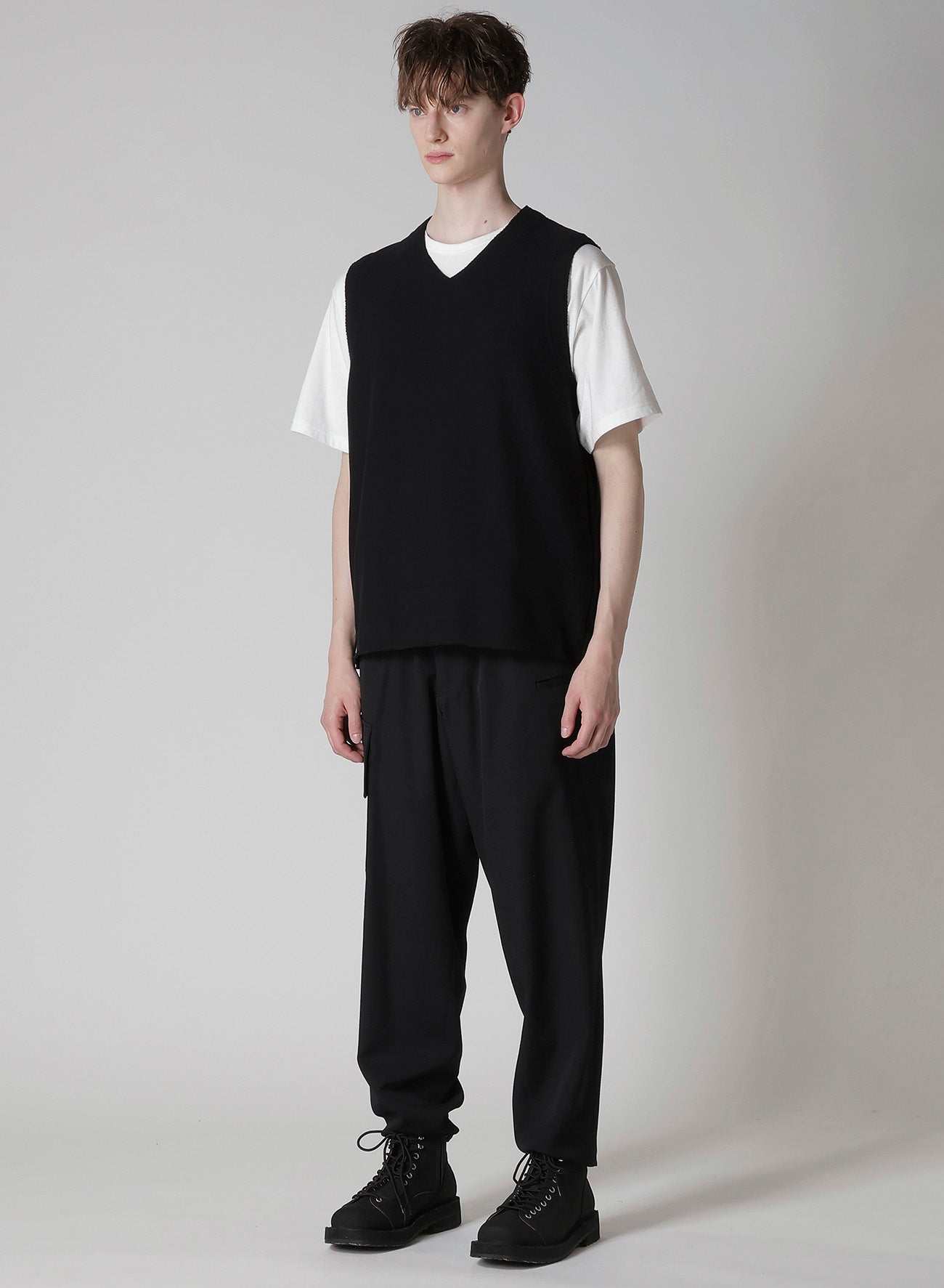 PURL STITCH RAW EDGE VEST