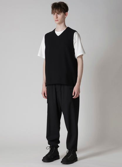 PURL STITCH RAW EDGE VEST