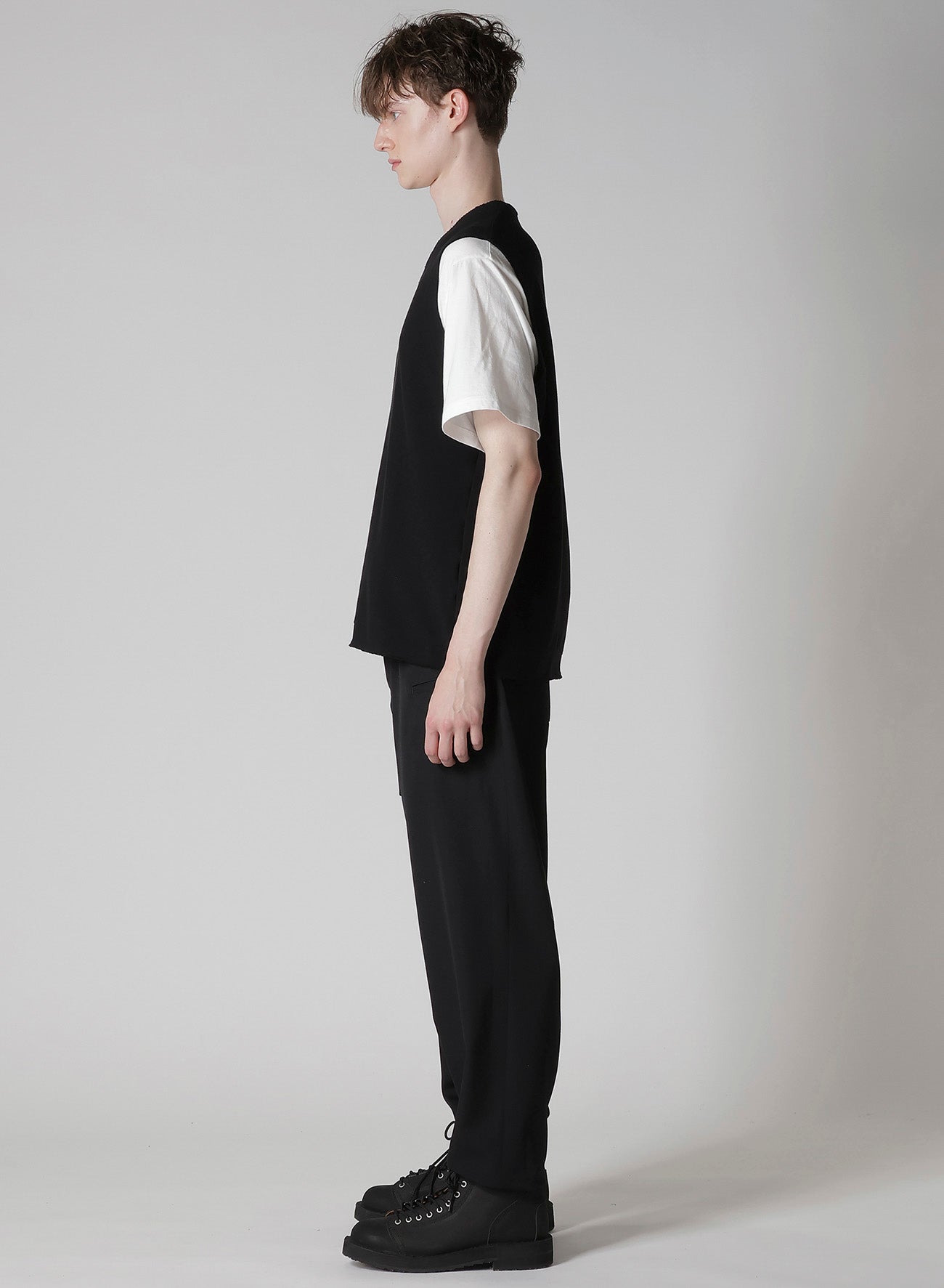 PURL STITCH RAW EDGE VEST