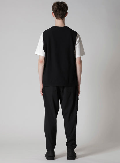 PURL STITCH RAW EDGE VEST