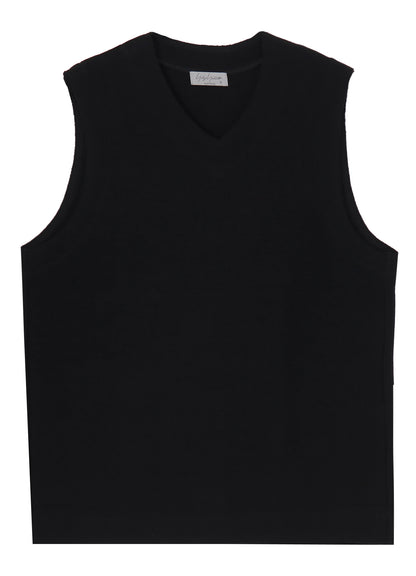 PURL STITCH RAW EDGE VEST