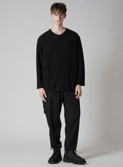 PURL STITCH RAW EDGE LS T