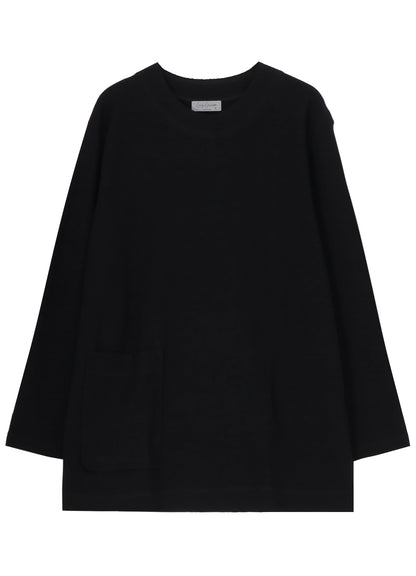 PURL STITCH RAW EDGE LS T