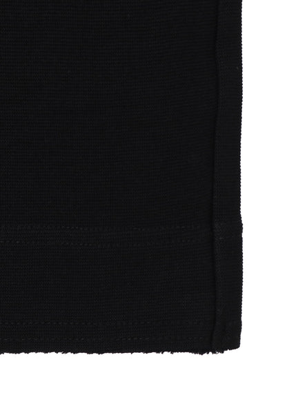 PURL STITCH RAW EDGE LS T