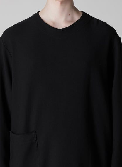 PURL STITCH RAW EDGE LS T