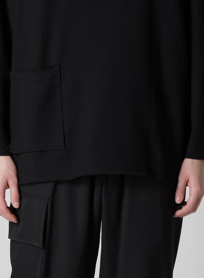 PURL STITCH RAW EDGE LS T