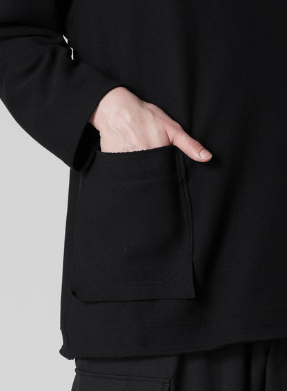 PURL STITCH RAW EDGE LS T