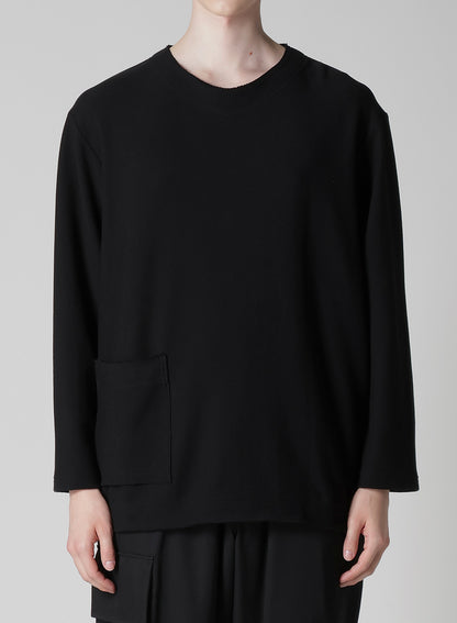 PURL STITCH RAW EDGE LS T
