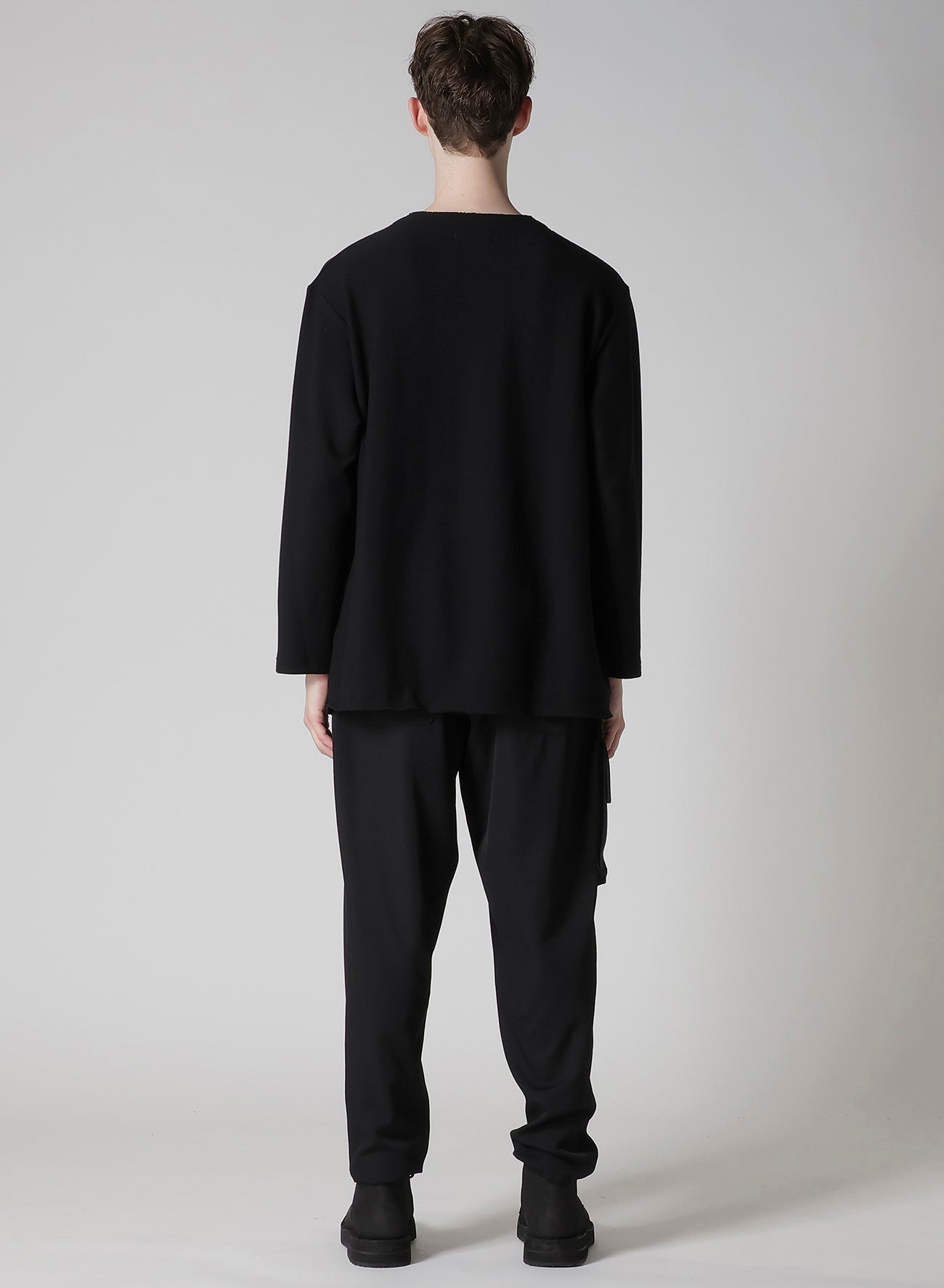 PURL STITCH RAW EDGE LS T