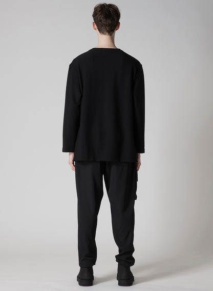 PURL STITCH RAW EDGE LS T