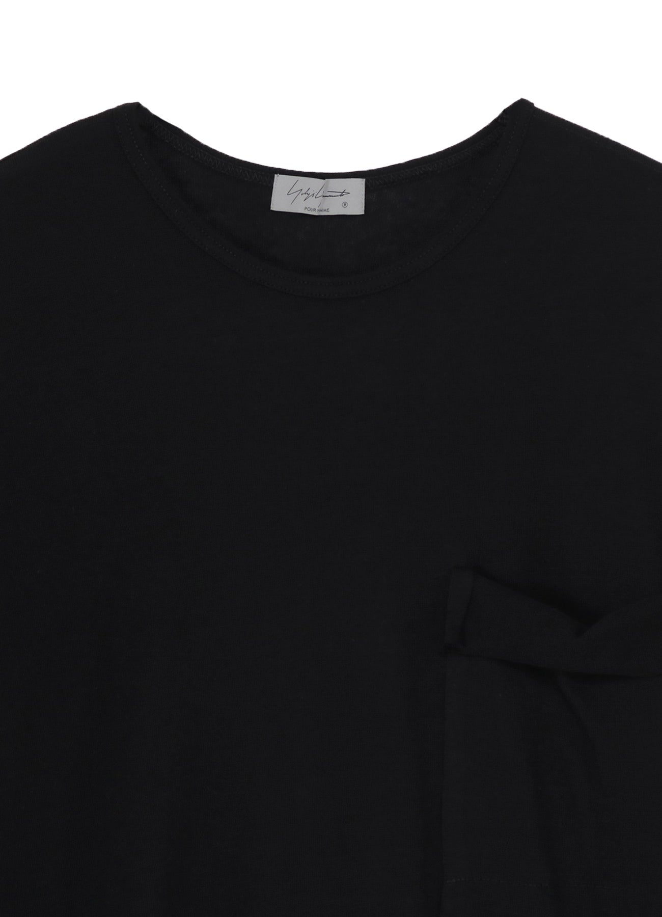 COTTON ANGORA PLATING JERSEY CHEST PKT SHORT SLV T