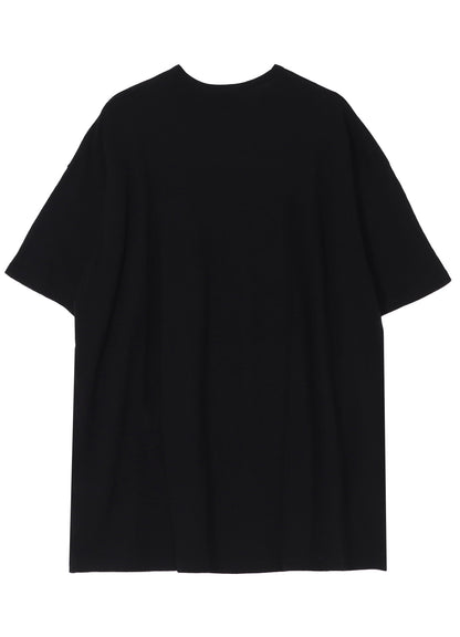 COTTON SILK NOIR GAUZE JERSEY POCKET DETAIL SHORT SLV T