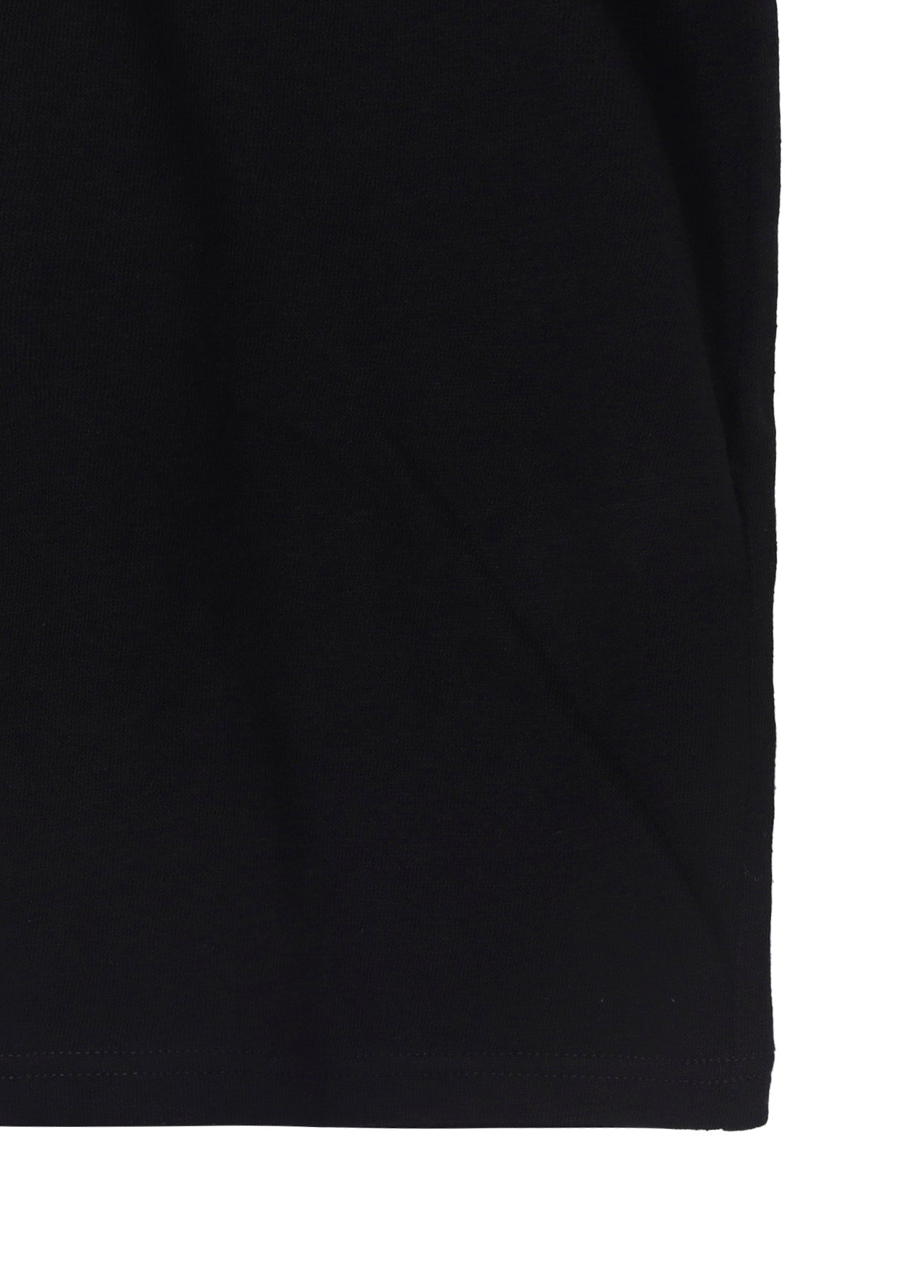 COTTON SILK NOIR GAUZE JERSEY POCKET DETAIL SHORT SLV T