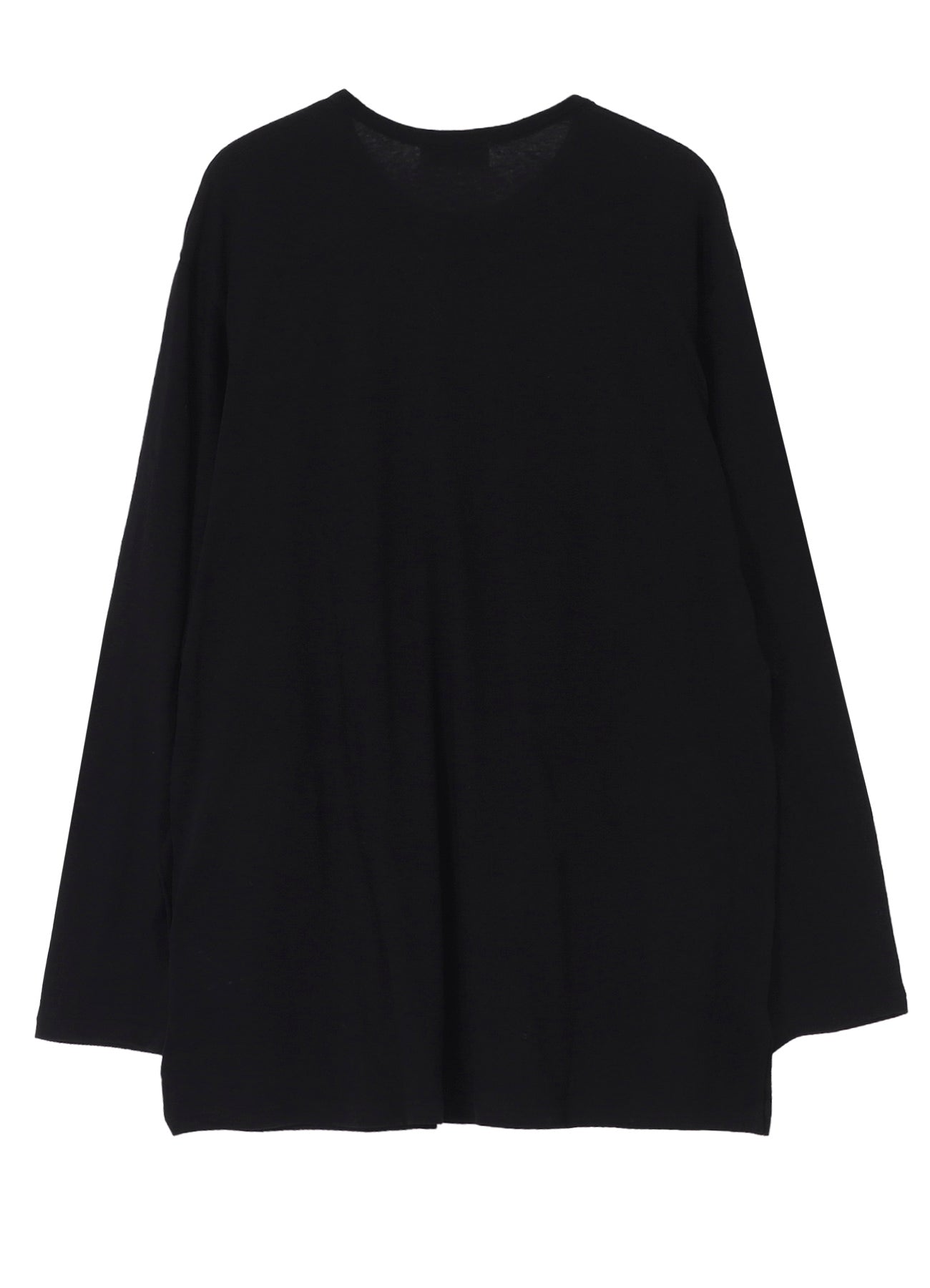COTTON SILK NOIR GAUZE JERSEY POCKET DETAIL LONG SLV T