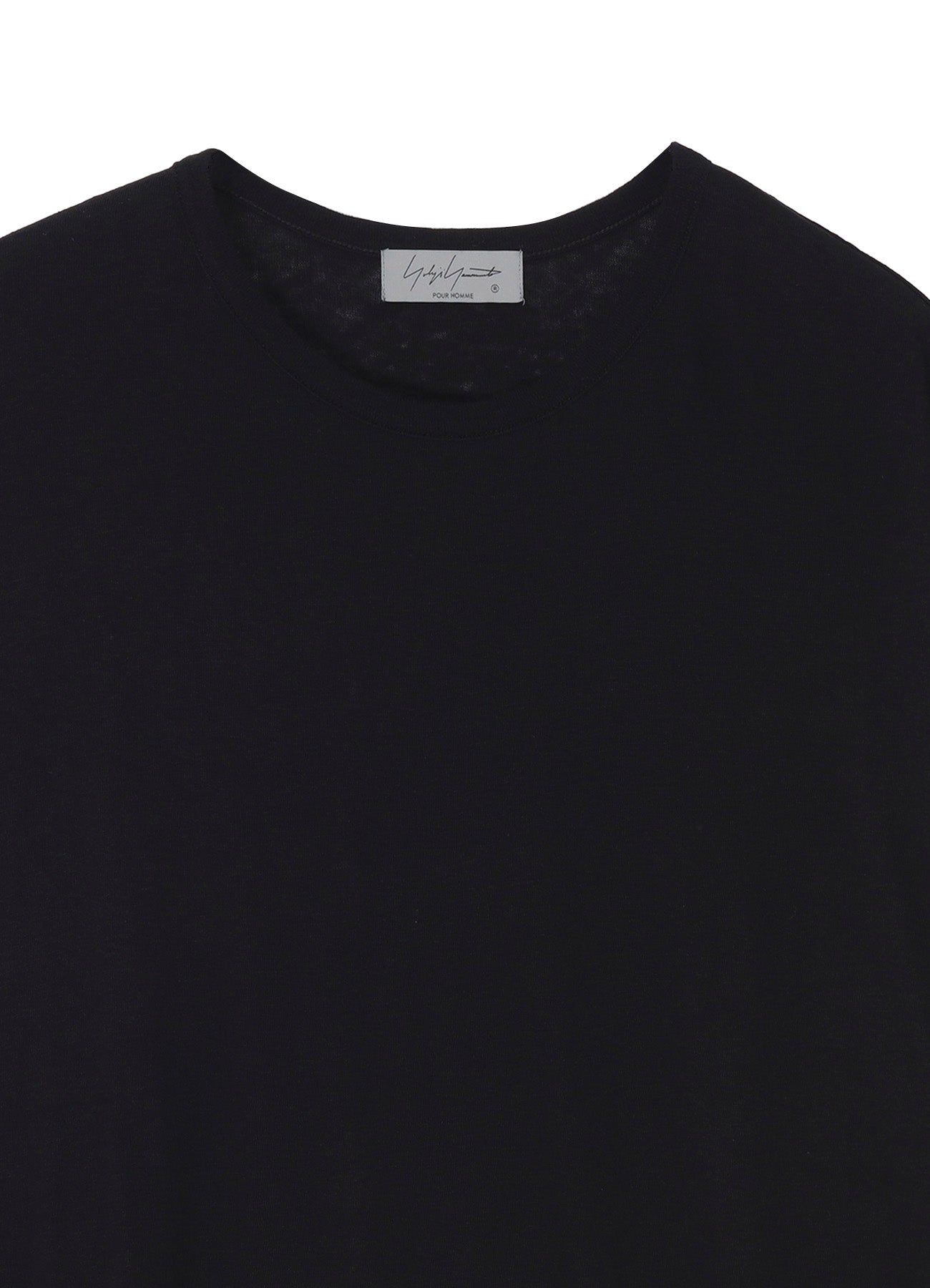 COTTON SILK NOIR GAUZE JERSEY POCKET DETAIL LONG SLV T