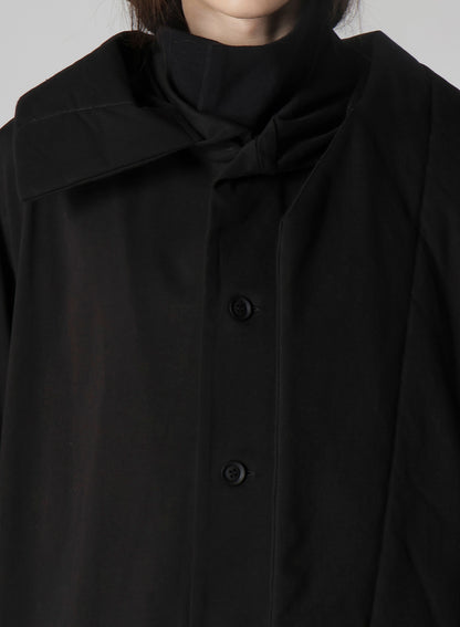 30/-HIGH D COTTON JERSEY PADDED LONG COAT