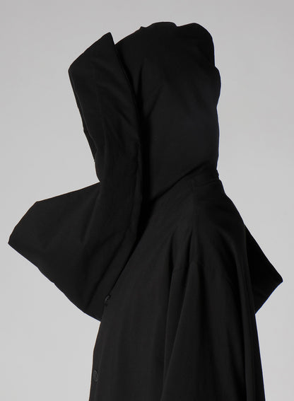 30/-HIGH D COTTON JERSEY PADDED LONG COAT