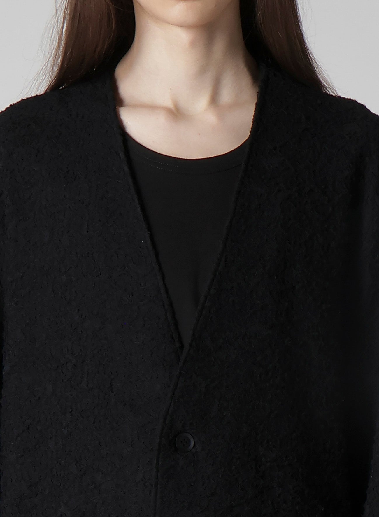 1/60 DOUBLE JACQUARD LONG CARDIGAN