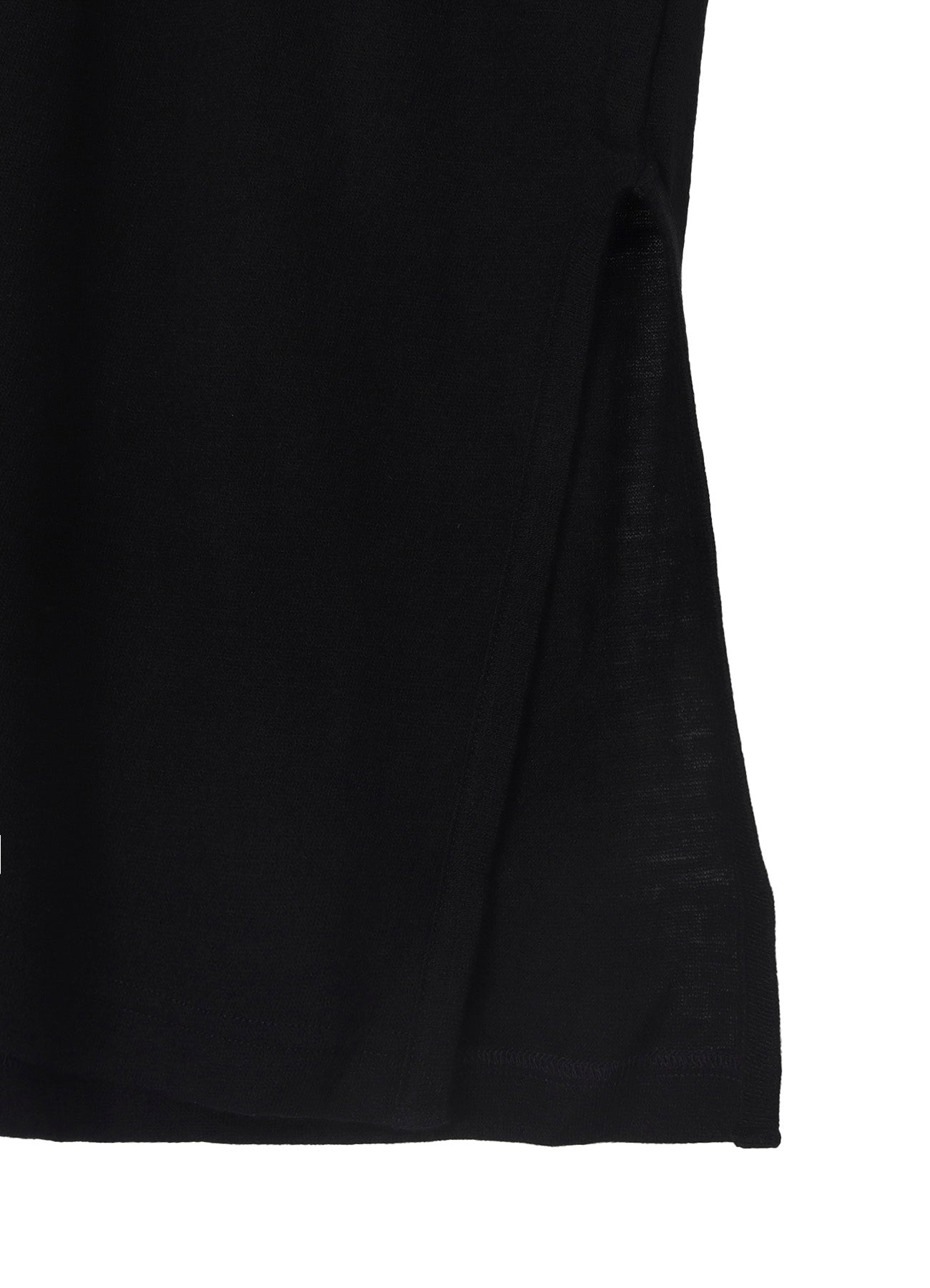 MILLING WOOL SIDE SLIT ROUND NECK LONG SLV T