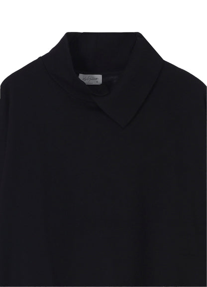 MILLING WOOL SIDE SLIT HIGH NECK LONG SLV T