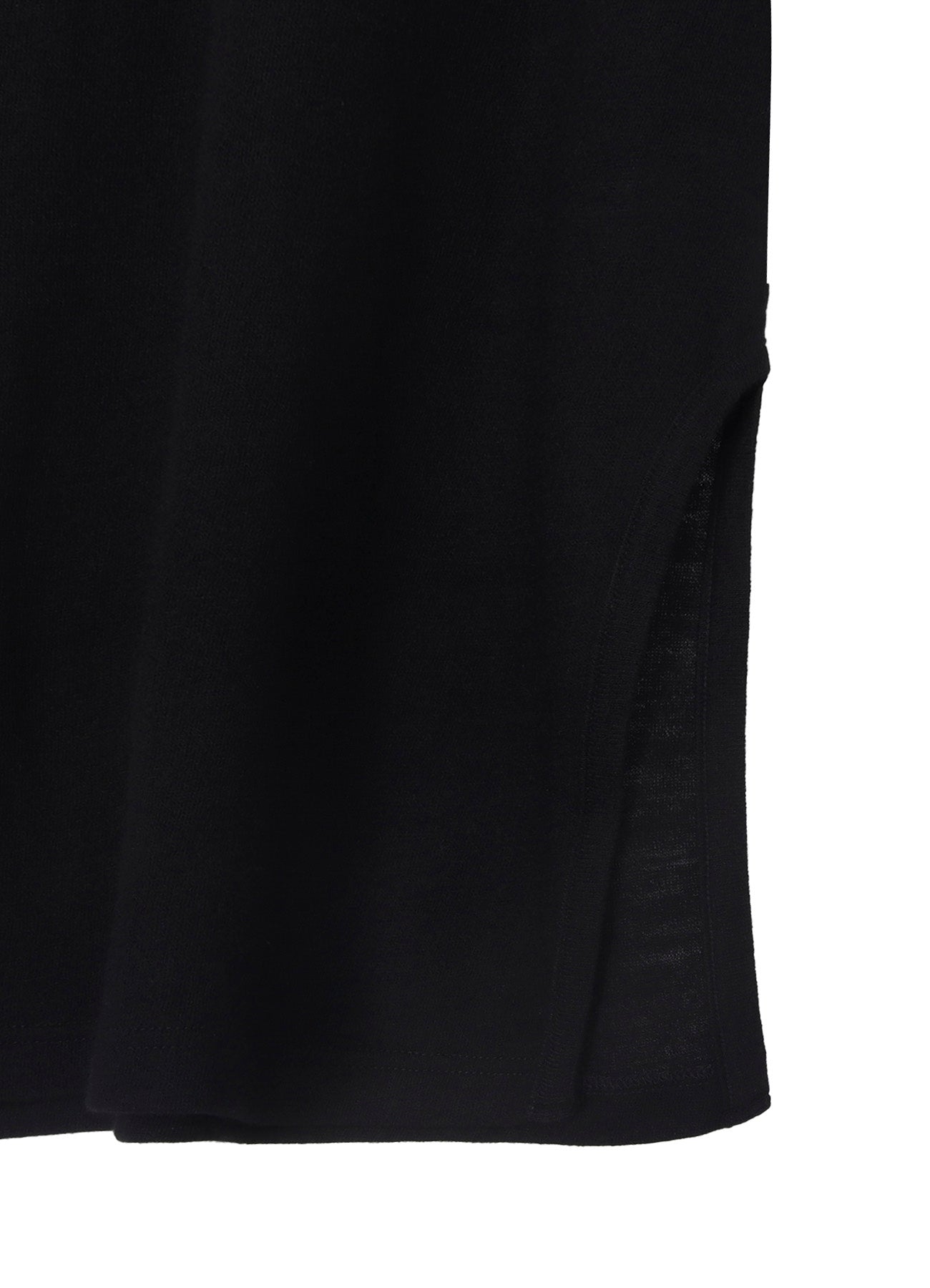 MILLING WOOL SIDE SLIT HIGH NECK LONG SLV T