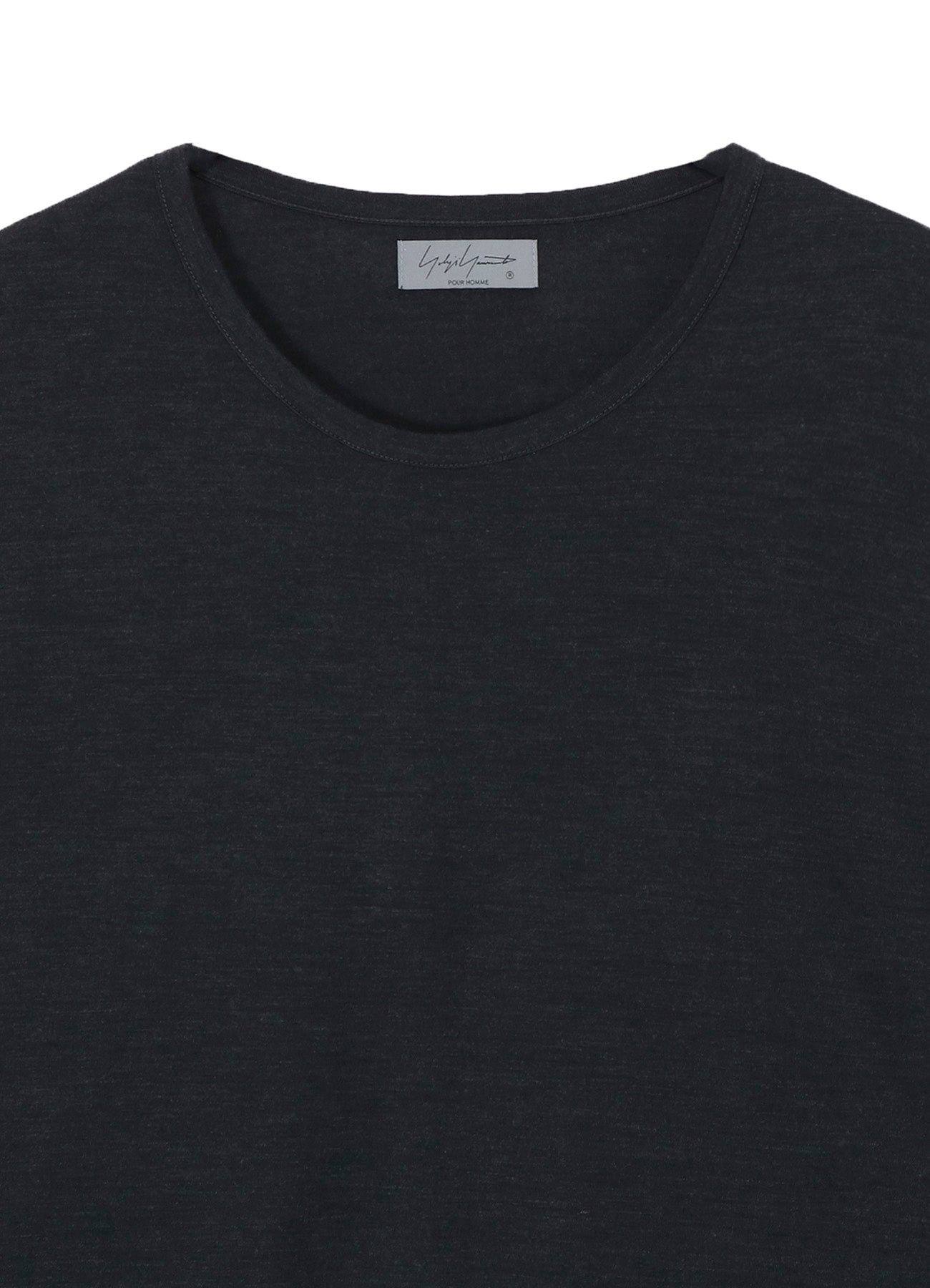 WOOL SINGLE JERSEY SIDE SLIT BUTTON DETAIL T