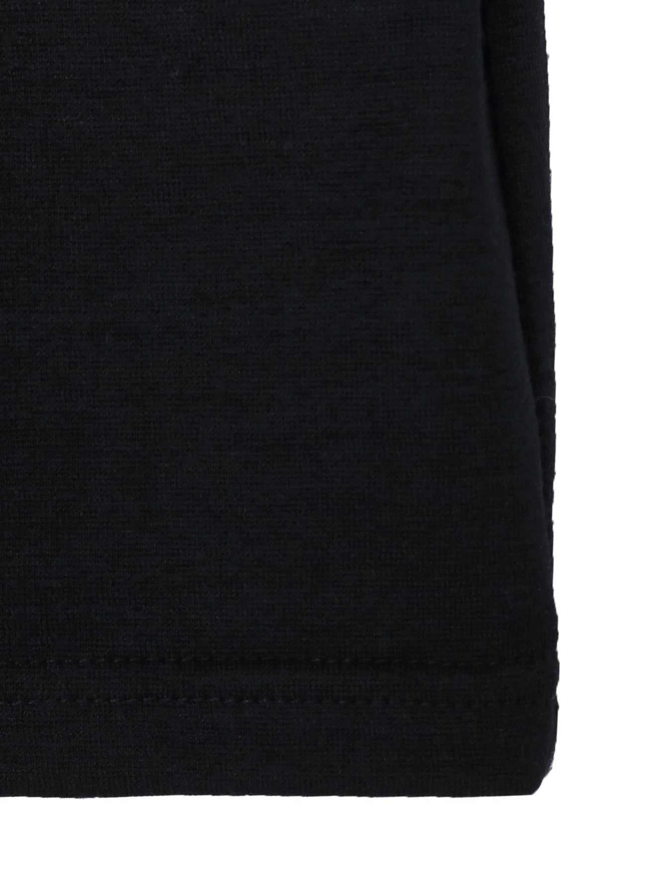 WOOL SINGLE JERSEY PANELED ROUND NECK LONG SLV T