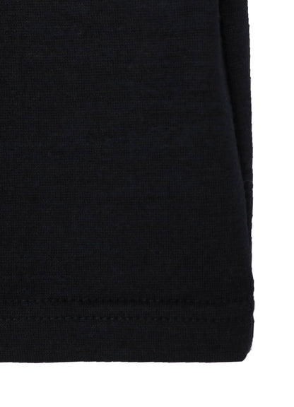WOOL SINGLE JERSEY PANELED ROUND NECK LONG SLV T