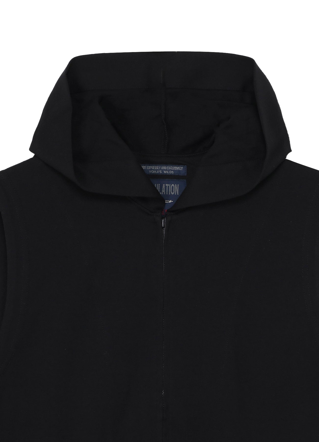 HIGH DENSITY JERSEY HOODED ZIP VEST