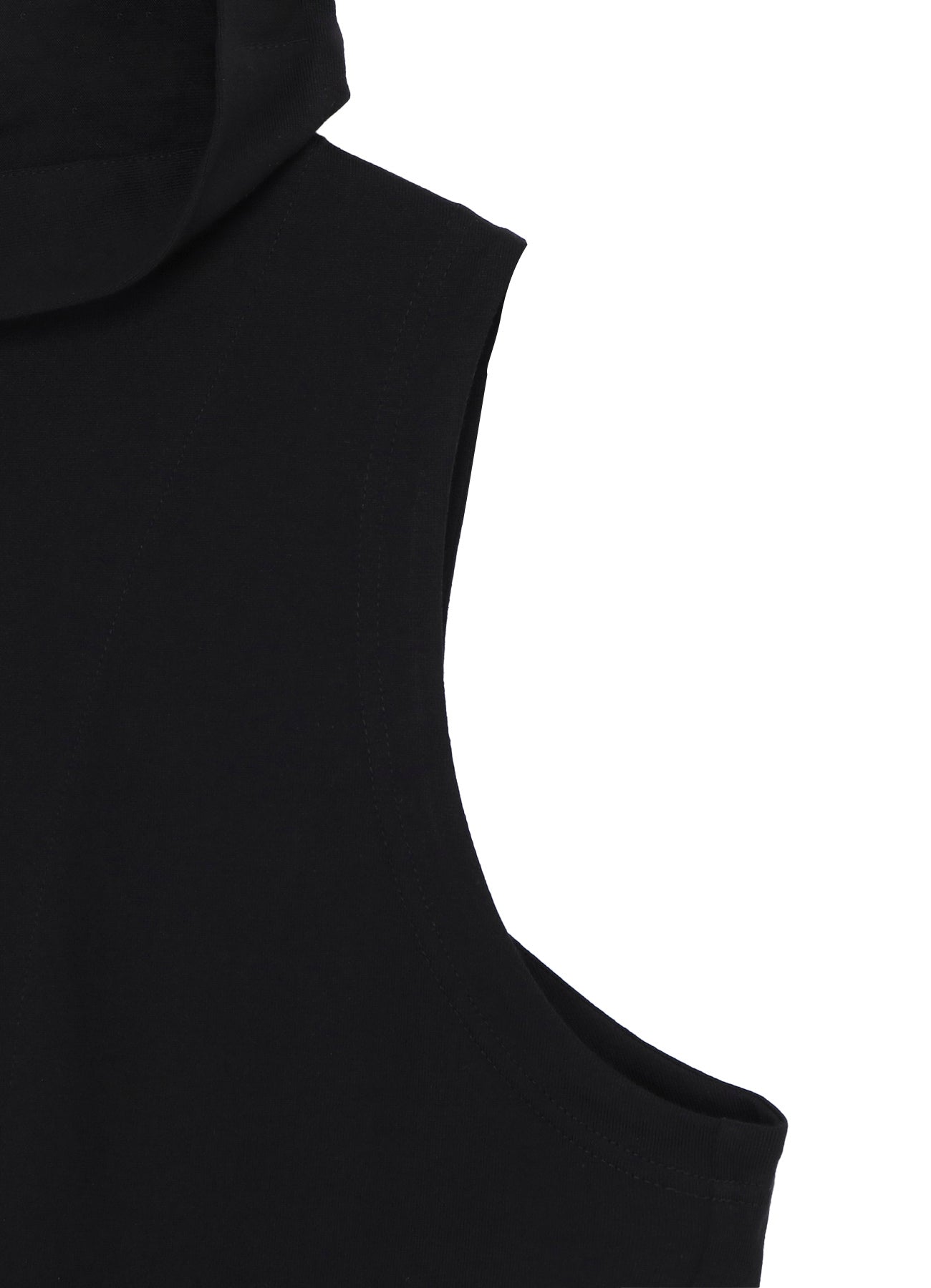 HIGH DENSITY JERSEY HOODED ZIP VEST