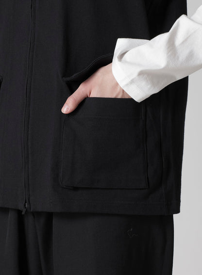HIGH DENSITY JERSEY HOODED ZIP VEST