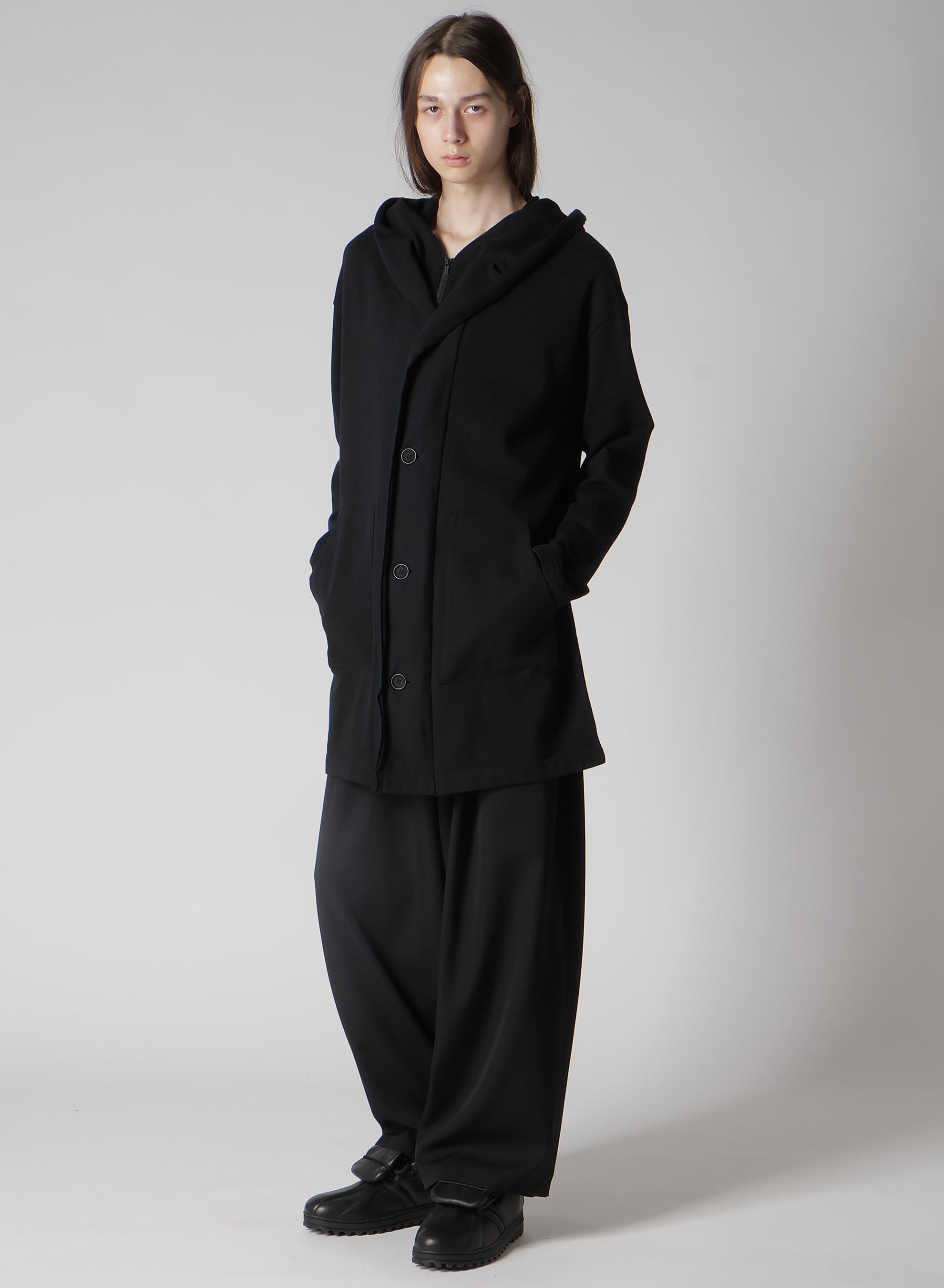 REGULATION FRENCH TERRY HOODED COAT – THE SHOP YOHJI YAMAMOTO
