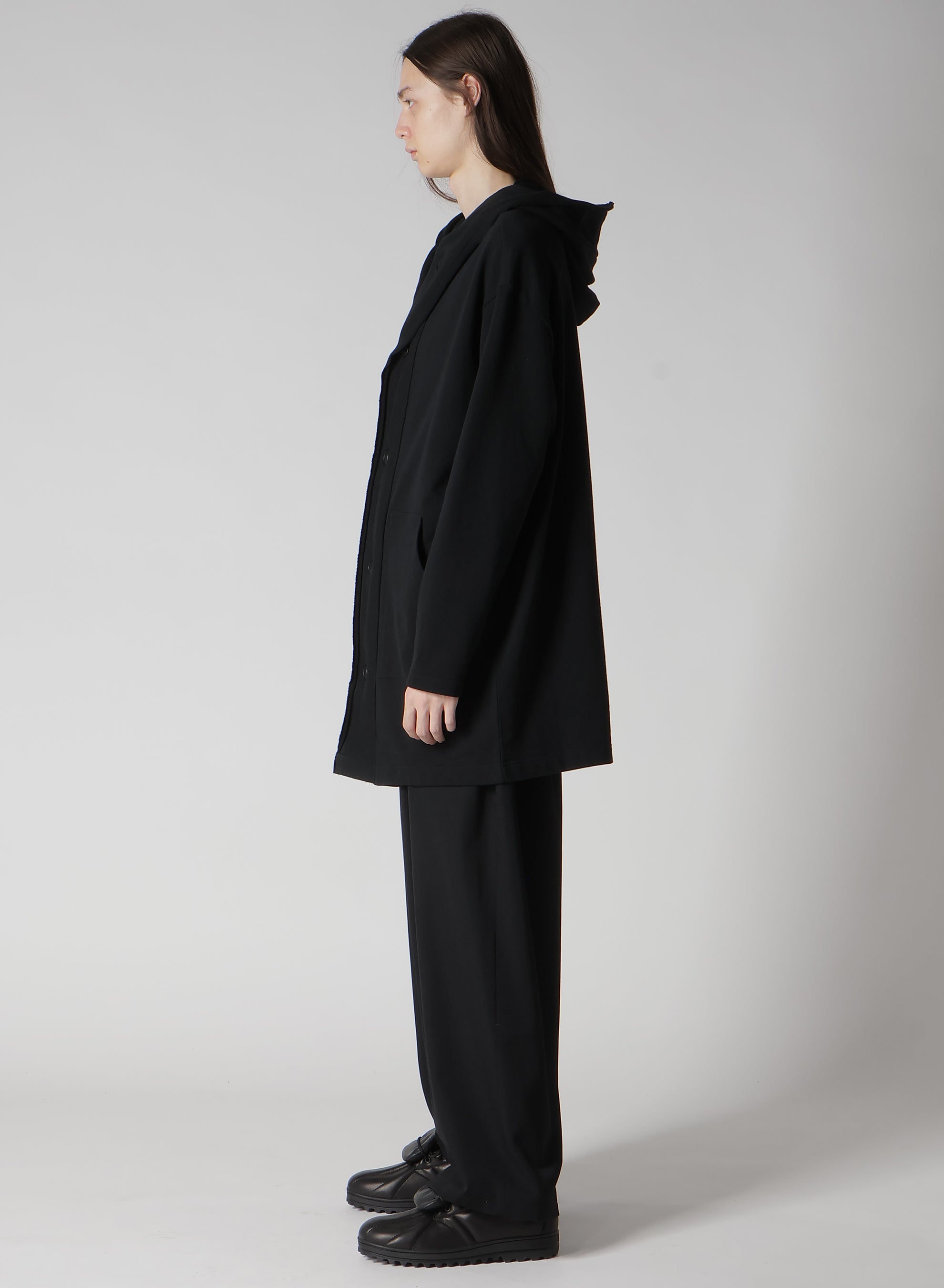 23SS Yohji Yamamoto REGULATION フードコート REGULATION FRENCH TERRY HOODED COAT – THE SHOP YOHJI YAMAMOTO
