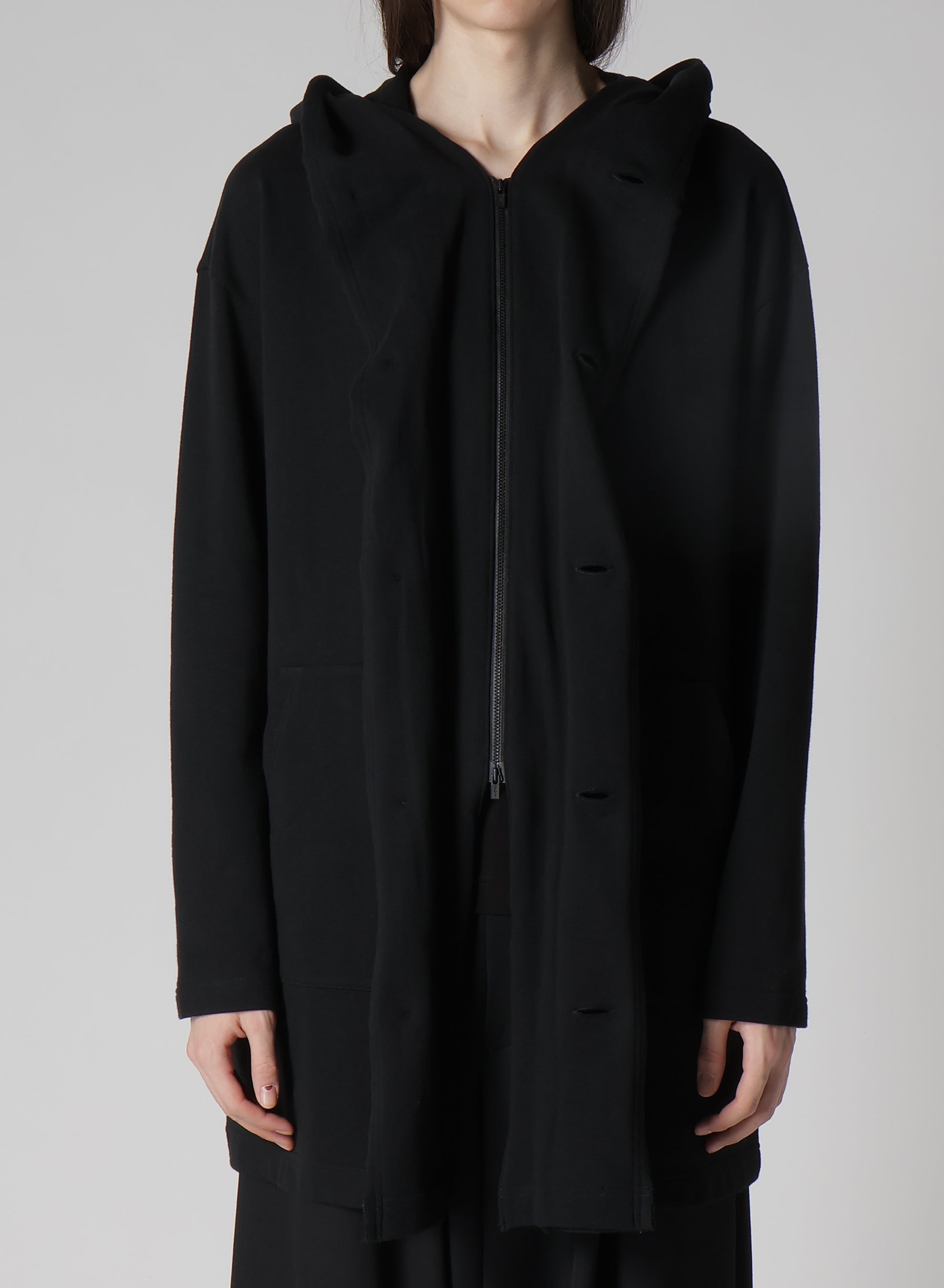 REGULATION FRENCH TERRY HOODED COAT – THE SHOP YOHJI YAMAMOTO