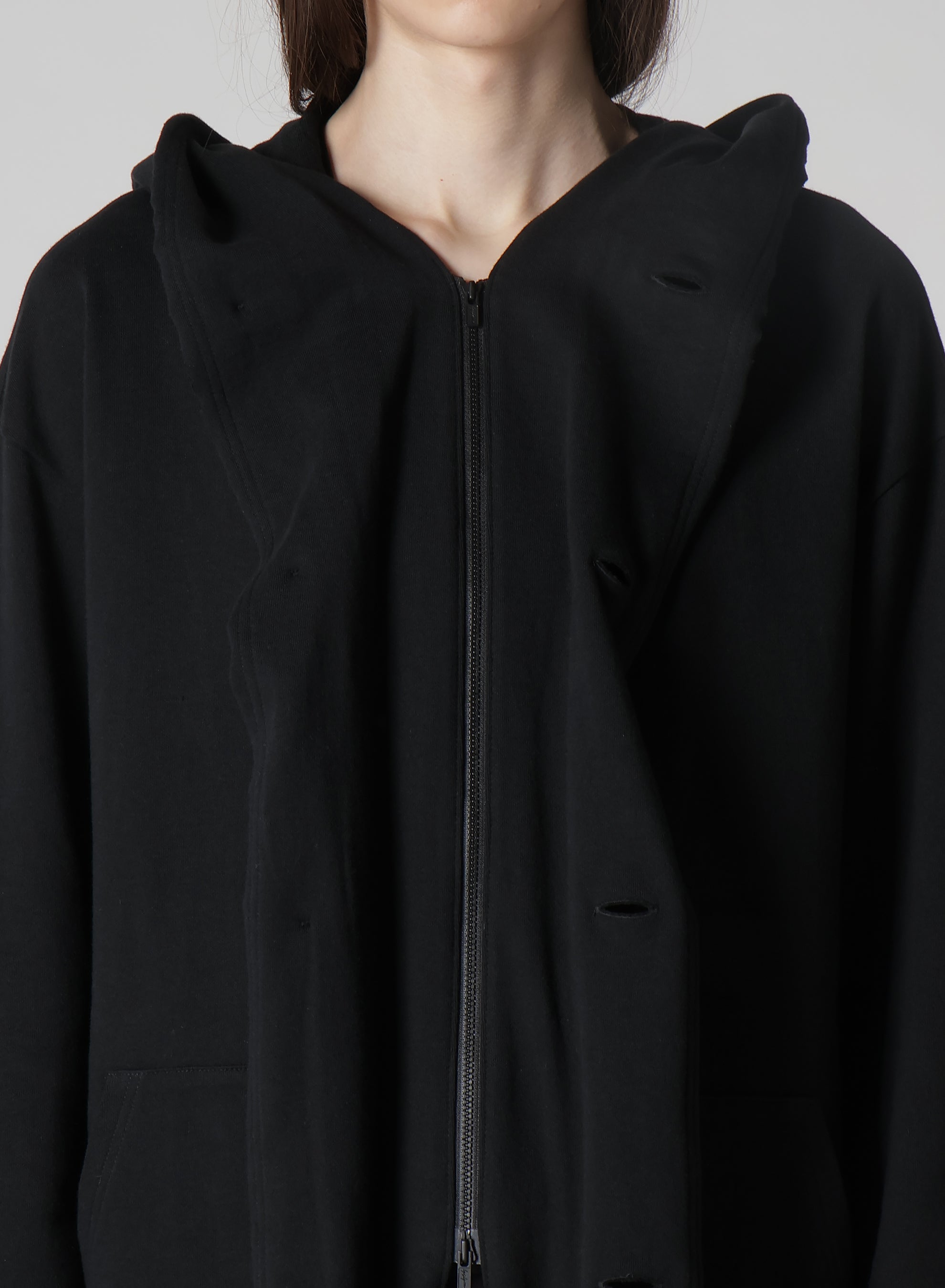 REGULATION FRENCH TERRY HOODED COAT – THE SHOP YOHJI YAMAMOTO