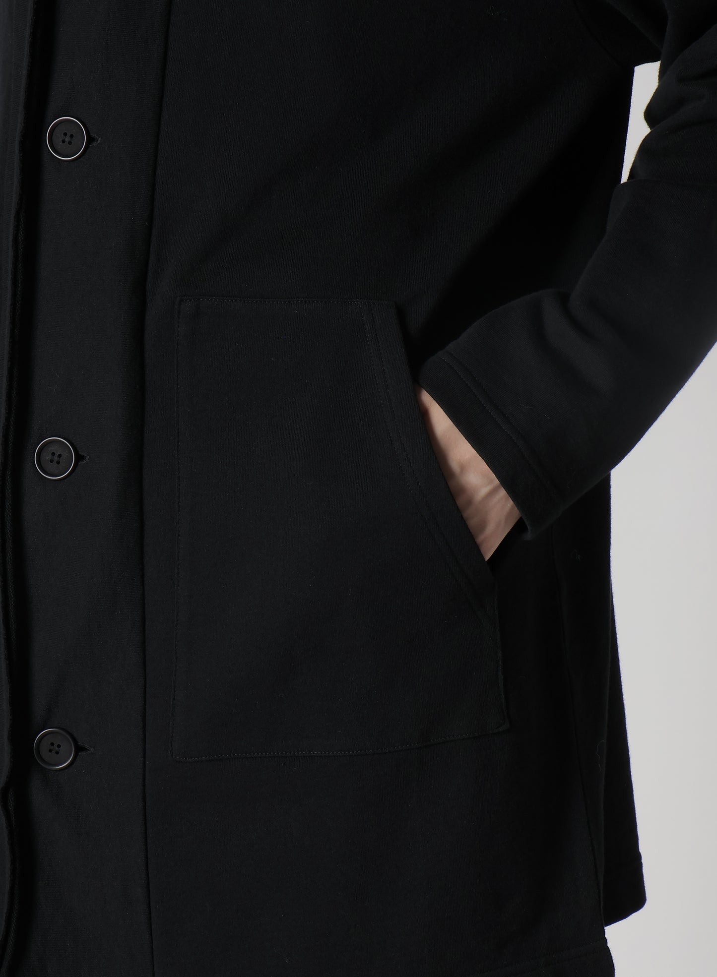 REGULATION FRENCH TERRY HOODED COAT