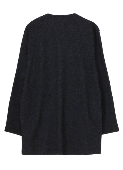 WOOLLEN JERSEY ROUND NECK JACKET
