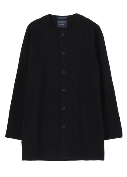 WOOLLEN JERSEY ROUND NECK JACKET