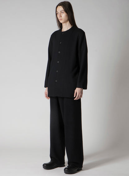 WOOLLEN JERSEY ROUND NECK JACKET